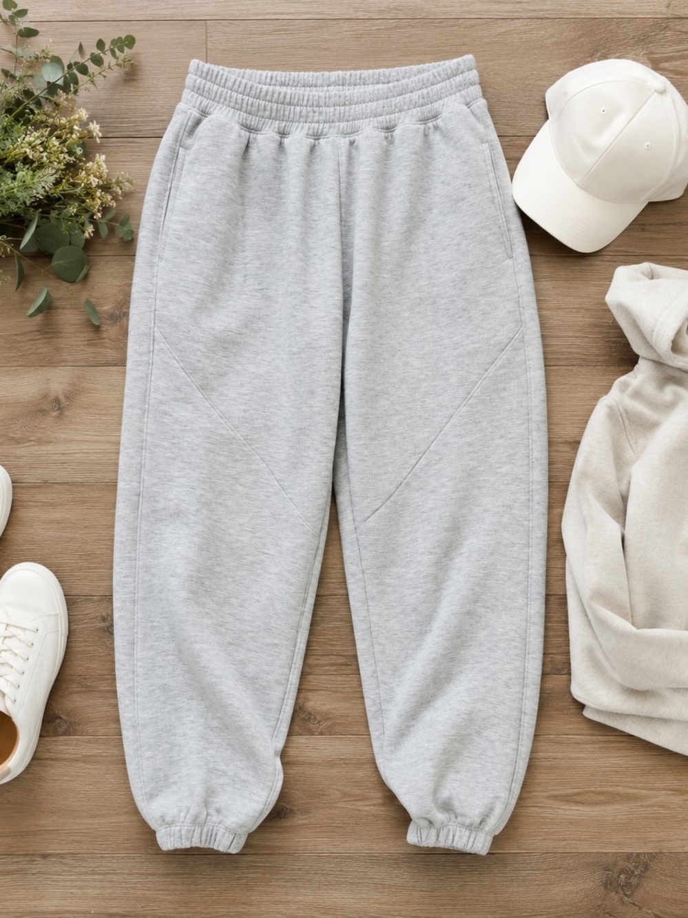 YPB Women’s Size Small Gray Fleece Jogger Sweatpants Athleisure
